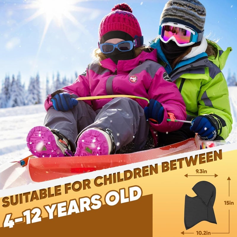 Ameceres Kids Balaclava Ski Mask Cold Weather Windproof Tactical Face Mask Winter for Skiing Snowboarding Cycling - Image 5